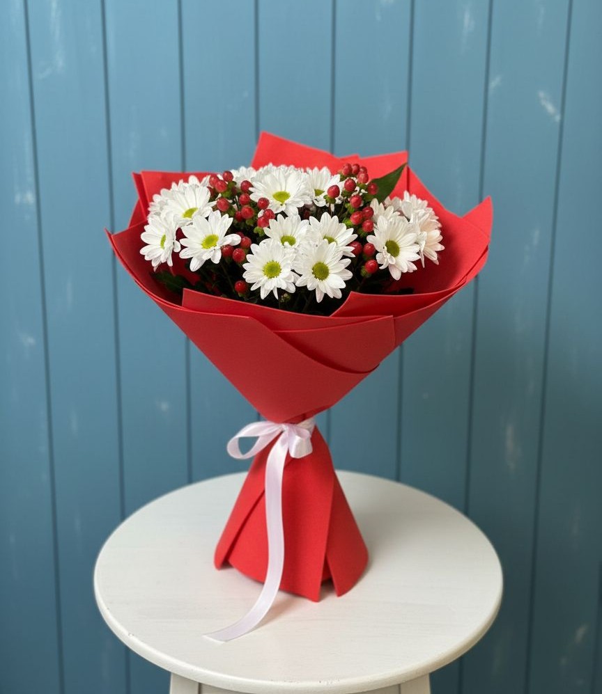 Букет цветов из: Хризантемы в Верх-Чебуле