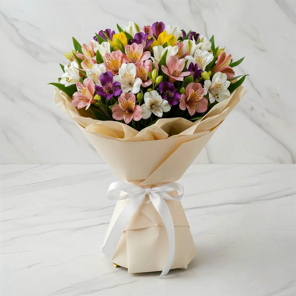 Букет цветов из: Альстромерии в Верх-Чебуле