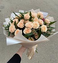 Букет Кремовые розы Латте в Верх-Чебуле