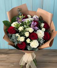 Букет цветов из:  Розы и Альстромерии в Верх-Чебуле
