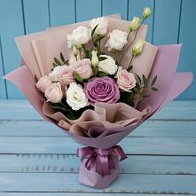 Букет цветов из:  Розы и Лизиантусы в Верх-Чебуле