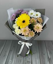 Букет цветов из:  Розы, Герберы и Хризантемы в Верх-Чебуле