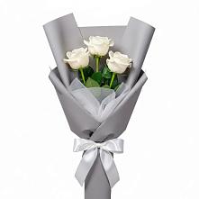 Букет 3 белые розы #REPLACE_PRED# Верх-Чебуле