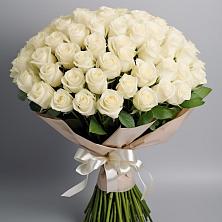 Букет 101 беля роза Белоснежка в Верх-Чебуле