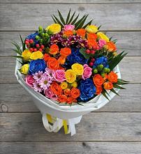 Букет цветов из:  Розы и Хризантемы в Верх-Чебуле