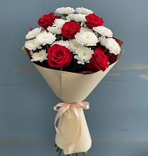 Букет цветов из:  Розы и Хризантемы в Верх-Чебуле
