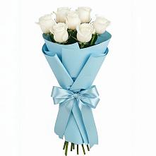 Букет 7 белых роз Проуд в Верх-Чебуле