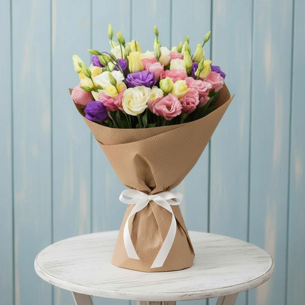 Букет цветов из: Лизиантусы в Верх-Чебуле