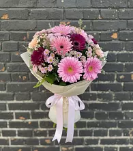 Букет цветов из:  Герберы и Хризантемы в Верх-Чебуле