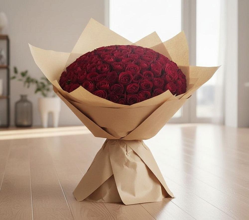 Букет 101 Красная роза в Верх-Чебуле