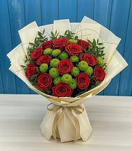 Букет цветов из:  Розы и Хризантемы в Верх-Чебуле