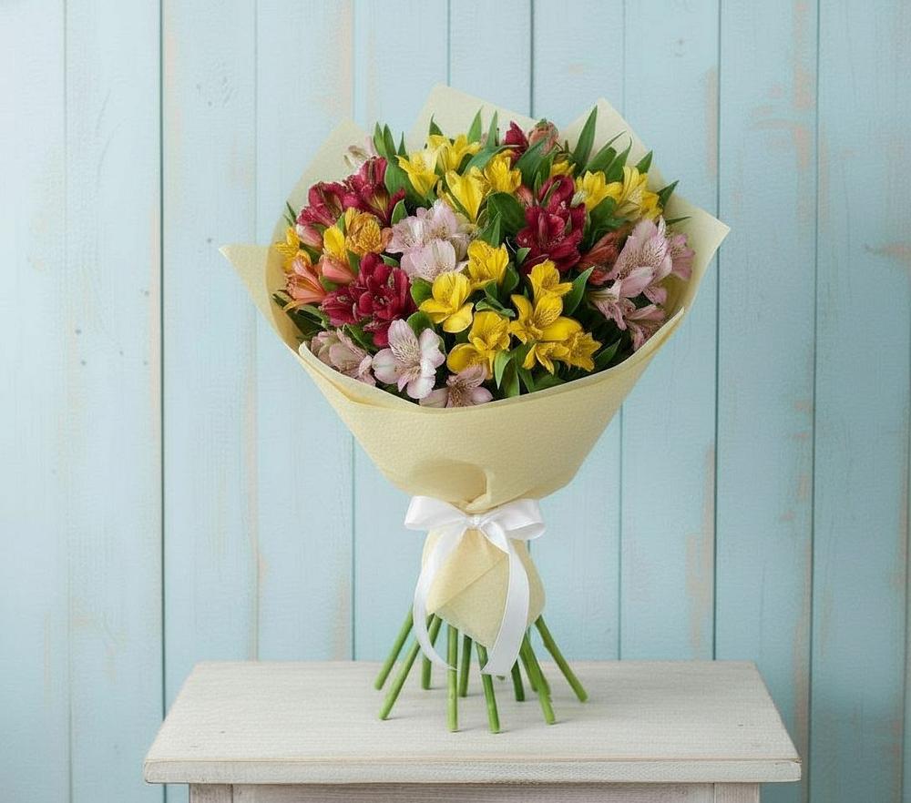 Букет цветов из: Альстромерии в Верх-Чебуле