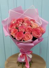 Букет 15 Розовых роз Равель в Верх-Чебуле