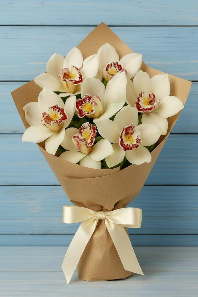 Букет цветов из: Орхидеи и Розы в Верх-Чебуле