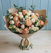 Букет цветов из:  Альстромерии и Розы в Верх-Чебуле