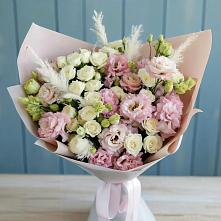 Букет цветов из:  Альстромерии и Розы в Верх-Чебуле