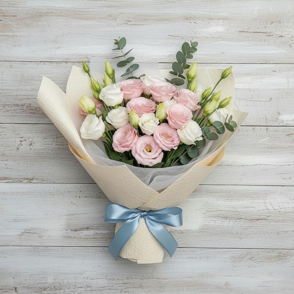 Букет цветов из: Лизиантусы в Верх-Чебуле